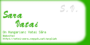 sara vatai business card