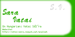 sara vatai business card